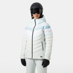 Damska kurtka puchowa Helly Hansen Imperial Puffy. Niebieskie kurtki snowboardowe damskie Helly Hansen, bez wzorów, z puchu, bez kaptura, narciarskie. W wyprzedaży za 1,207.50 zł.