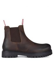 Hunter Sztyblety CHESTER-05 MI08 Brązowy. Brązowe botki męskie Hunter, bez wzorów, ze skóry, bez zapięcia. Za 429.99 zł.