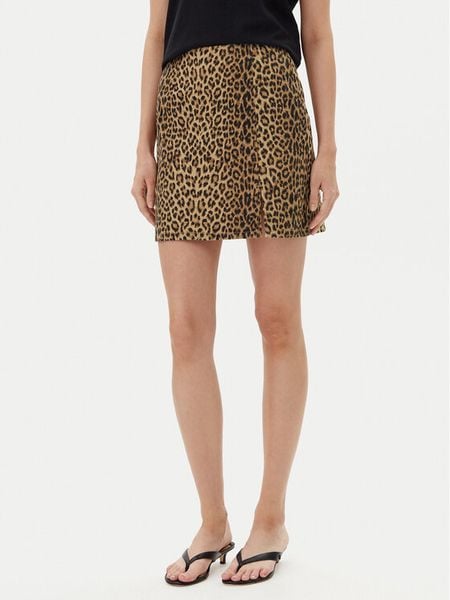 Vero Moda Spódnica mini Nelly 10329966 Brązowy Slim Fit. Brązowe spódnice damskie Vero Moda, m, bez wzorów, z bawełny, mini. Za 69.99 zł.