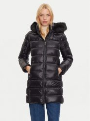 Tommy Hilfiger Płaszcz zimowy WW0WW43122 Czarny Regular Fit. Czarne płaszcze damskie Tommy Hilfiger, na zimę, m, bez wzorów, z syntetyku, bez kaptura. Za 1,009.00 zł.