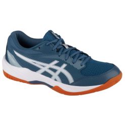 Buty siatkarskie męskie Asics Gel-task 4. Białe buty sportowe męskie Asics, z materiału, bez zapięcia, do siatkówki. Za 379.99 zł.