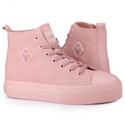Buty damskie trampki Kappa VISKA OC. Brązowe obuwie sportowe damskie Kappa, bez wzorów, z materiału, trekkingowe. Za 75.00 zł.