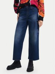 Desigual Jeansy Aimar 24WWDD18 Granatowy Wide Leg. Niebieskie jeansy damskie Desigual. Za 229.99 zł.