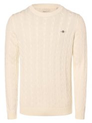 Gant Sweter Mężczyźni Bawełna biały, M. Białe swetry przez głowę męskie GANT, m, bez wzorów, z bawełny, bez kołnierzyka. Za 699.95 zł.