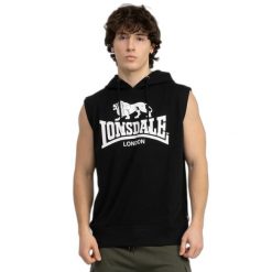 Bluza bez rękawów Lonsdale Regular Fit Bignor. Czarne bluzy męskie Lonsdale, xl, bez wzorów, z bawełny, z kapturem. Za 169.50 zł.
