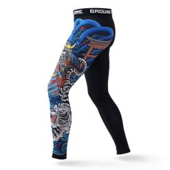 Legginsy do sportów walki męskie Ground Game Yokai 3.0. Czarne legginsy sportowe męskie GROUND GAME, m, bez wzorów, z elastanu, do biegania. W wyprzedaży za 152.15 zł.