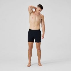 Spodenki szorty męskie kąpielowe Speedo Solid Flex Volley. Czarne kąpielówki męskie Speedo, m, bez wzorów, z materiału, na fitness i siłownię. Za 229.99 zł.
