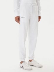 Kappa Spodnie dresowe Festa 331M34W Biały Regular Fit. Białe spodnie dresowe damskie Kappa, l, bez wzorów, z bawełny. Za 129.99 zł.