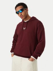 Reebok Bluza RK25550CCM Bordowy Regular Fit. Czerwone bluzy męskie Reebok, m, bez wzorów, z syntetyku, bez kaptura. Za 229.99 zł.