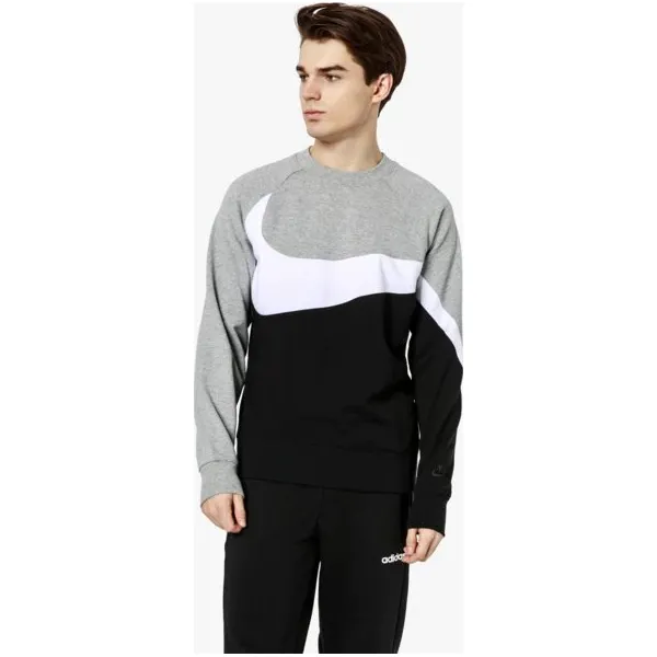 Nike Bluza M Nsw Hbr Crw Ft Stmt , czarny, rozmiar M. Czarne bluzy męskie Nike, m, bez wzorów, z bawełny, bez kaptura. W wyprzedaży za 149.99 zł.