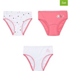 Majtki (3 pary) "Ma Petite Jungle" w kolorze biało-różowym. Bielizna dla dziewczynek marki Absorba & DIM. W wyprzedaży za 27.95 zł.