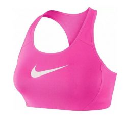 Stanik Sportowy Damski Nike Dri-Fit. Czerwone obuwie sportowe damskie Nike, bez wzorów, na fitness i siłownię. Za 123.20 zł.
