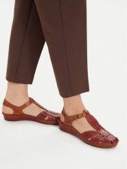 Pikolinos Sandały P. Vallarta 655-0841C1 Bordowy. Czerwone sandały damskie Pikolinos, bez wzorów, bez obcasa, na płaskiej podeszwie, bez zapięcia. Za 559.99 zł.