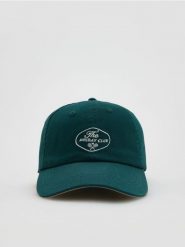 Czapka baseball z haftem - morski. Zielone czapki i kapelusze męskie Reserved, bez wzorów. Za 59.99 zł.