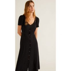 Mango - Sukienka Luna. Szare sukienki damskie Mango, z materiału, casualowe, z krótkim rękawem. Za 229.90 zł.