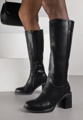 Czarne Skórzane Kozaki VICES na Obcasie Fezunda. Czarne kozaki damskie Born2be, z jeansu, przed kolano, bez obcasa, na obcasie. Za 299.99 zł.
