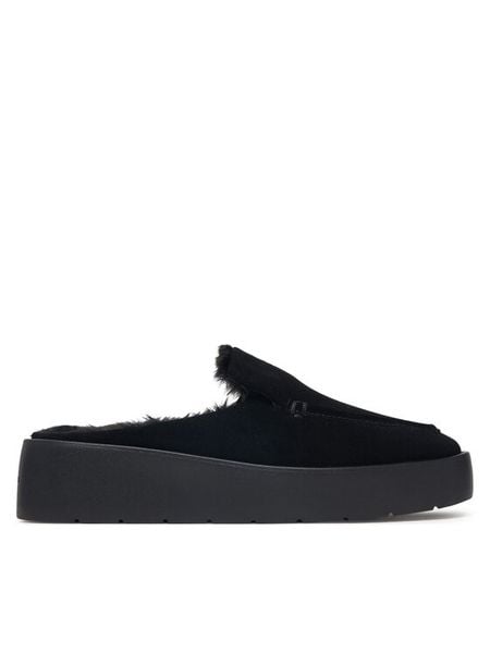 Calvin Klein Klapki Flatform Mule Suede WL HW0HW03182 Czarny. Czarne klapki damskie Calvin Klein, bez wzorów, bez obcasa. Za 649.99 zł.