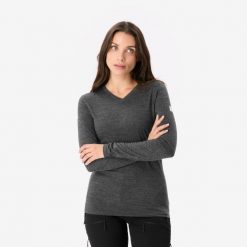 Koszulka trekkingowa damska Merino Fresh. Czarne t-shirty damskie SIMOND, l, bez wzorów, z jersey, bez kołnierzyka. Za 129.99 zł.