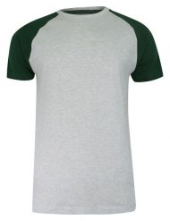 T-shirt Szaro-Zielony Bawełniany, Krótki Rękaw Raglanowy, Dwukolorowy, Męski -BRAVE SOUL. Szare t-shirty męskie Brave Soul, na lato, l, bez wzorów, z bawełny, casualowe, bez kołnierzyka. Za 45.00 zł.