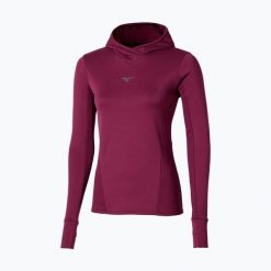 Bluza do biegania damska Mizuno Active Warm Hooded. Fioletowe bluzy damskie Mizuno, s, bez wzorów, z elastanu, bez kaptura. Za 139.99 zł.