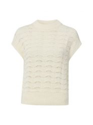 Opus sweter z dzianiny - Pydra Kobiety Bawełna (100%) biały, 34. Białe swetry damskie Opus, na lato, bez wzorów, z bawełny, klasyczne, bez kołnierzyka, bez ramiączek, bez kaptura. Za 399.95 zł.