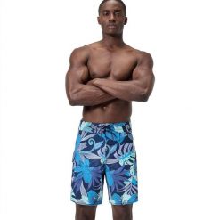 Spodenki szorty plażowe na basen męskie Speedo Print BoardShort. Niebieskie kąpielówki męskie Speedo, m, bez wzorów, do pływania. Za 439.44 zł.