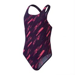 Strój kąpielowy jednoczęściowy dla dziewczynki na basen Speedo HYPRBM ALOV MDLT. Niebieskie stroje kąpielowe dla dziewczynek Speedo, bez wzorów. Za 256.74 zł.