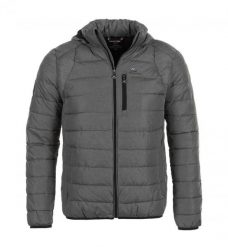 Kurtka narciarska Peak Mountain Cenzo. Szare kurtki męskie Peak Mountain, xl, bez wzorów, z puchu, z kapturem. Za 322.00 zł.