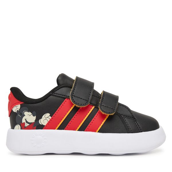 Sneakersy adidas. Czarne trampki i tenisówki chłopięce Adidas, bez wzorów, bez zapięcia. Za 152.99 zł.