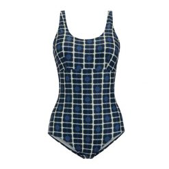 Damski Jednoczęściowy Kostium Kąpielowy Orla Kiely Poppy. Niebieskie kostiumy jednoczęściowe damskie Regatta, m, bez wzorów, z elastanu, do pływania. Za 181.99 zł.
