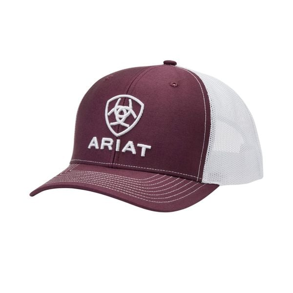 Czapka z daszkiem Ariat Stacked. Czerwone czapki i kapelusze męskie Ariat, bez wzorów, eleganckie. Za 176.50 zł.