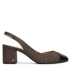 Sandały MICHAEL Michael Kors. Brązowe sandały damskie MICHAEL Michael Kors, bez wzorów, bez obcasa, na słupku, bez zapięcia. Za 669.99 zł.