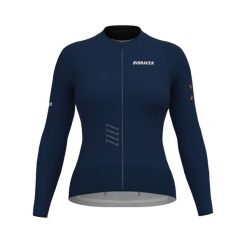 Damski jersey z długim rękawem Bioracer Epic. Niebieskie bluzy sportowe damskie BIORACER, bez wzorów, z jersey, bez kaptura, rowerowe. Za 571.00 zł.
