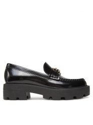 Guess Loafersy FLTYNK ELE14 Czarny. Czarne mokasyny damskie Guess, ze skóry. Za 549.99 zł.