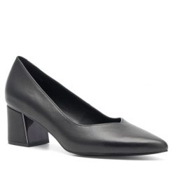 Czółenka Lasocki. Czarne czółenka damskie Lasocki, bez wzorów, bez obcasa, bez zapięcia. Za 229.99 zł.