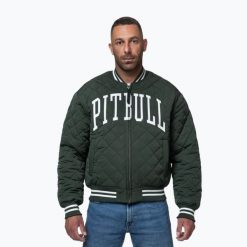 Kurtka męska Pitbull Jupiter Padded Baseball. Zielone kurtki sportowe męskie PITBULL, m, bez wzorów, z bawełny. Za 279.99 zł.