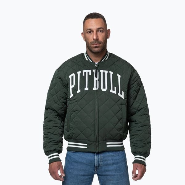 Kurtka męska Pitbull Jupiter Padded Baseball. Zielone kurtki męskie PITBULL, m, bez wzorów, z bawełny. Za 319.99 zł.