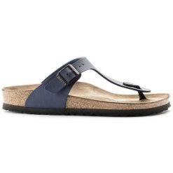 Japonki Birkenstock Gizeh 143621 niebieskie. Niebieskie klapki męskie z materiału. Za 626.61 zł.