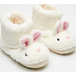 Ciepłe kapcie króliki - Kremowy. Kapcie damskie marki Tommy Hilfiger. W wyprzedaży za 39.99 zł.