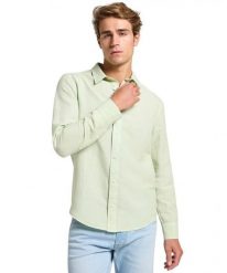 MESKA KOSZULA LEE PATCH SHIRT SOFT SAGE 112363905. Koszule męskie Lee, xl, bez wzorów, bez kołnierzyka, bez ramiączek. Za 169.99 zł.