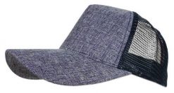 Męska Czapka z Daszkiem, Siatką, Truckerka, Regulowane Zapięcie, Granatowa. Niebieskie czapki i kapelusze męskie Pako Jeans, na lato, bez wzorów, z poliesteru. Za 45.00 zł.