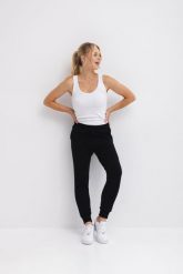 SPODNIE LENA CZARNE M - Flawless. Czarne spodnie materiałowe damskie Flawless, m, bez wzorów, z bawełny. Za 297.00 zł.