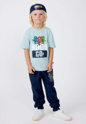 Koszulka Chłopięca LEGO Ninjago Taj302 Turkusowa. Niebieskie t-shirty dla chłopców LEGO, bez wzorów, z bawełny, bez ramiączek. Za 63.99 zł.