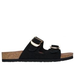 Sandały damskie Skechers Boho Clic Arch fit. Czarne sandały damskie Skechers, bez wzorów, bez obcasa, bez zapięcia. Za 361.50 zł.