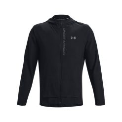 Kurtka do biegania męska UNDER ARMOUR OUTRUN THE STORM JACKET. Czarne bluzy męskie Under Armour, l, bez wzorów, z materiału, bez kaptura. Za 299.99 zł.