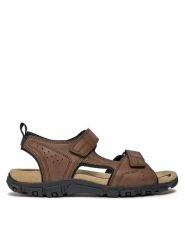 Geox Sandały Uomo Sandal Strada U4524B 000ME C6006 Brązowy. Brązowe sandały męskie Geox, ze skóry, bez zapięcia. Za 239.99 zł.