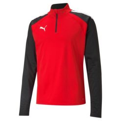 Bluza piłkarska PUMA Teamliga 1/4 Zip Top. Czarne bluzy sportowe męskie Puma, xl, bez wzorów, bez kaptura, do piłki nożnej. Za 197.50 zł.