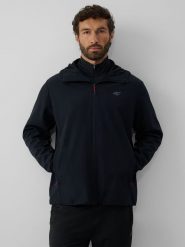 4F Kurtka softshell wiatroodporna membrana 5000 męska - czarna XXL. Czarne kurtki męskie 4f, m, bez wzorów, z materiału, klasyczne, bez kaptura. Za 299.99 zł.