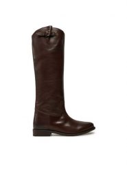 Bronx Oficerki Fe-Lise 14331-V Brązowy. Brązowe kozaki damskie Bronx, ze skóry, bez obcasa, na płaskiej podeszwie. Za 889.99 zł.