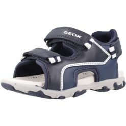Sandały GEOX B SANDAL FLAFFEE BOY Niebieski. Niebieskie sandały męskie Geox, ze skóry, bez zapięcia. Za 131.99 zł.